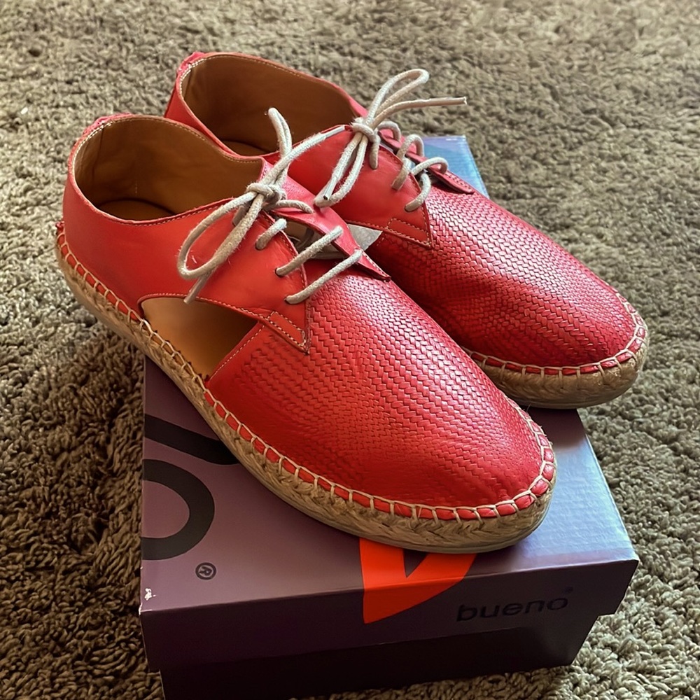 Red Espadrille Shoe- Bueno Nimi size 40